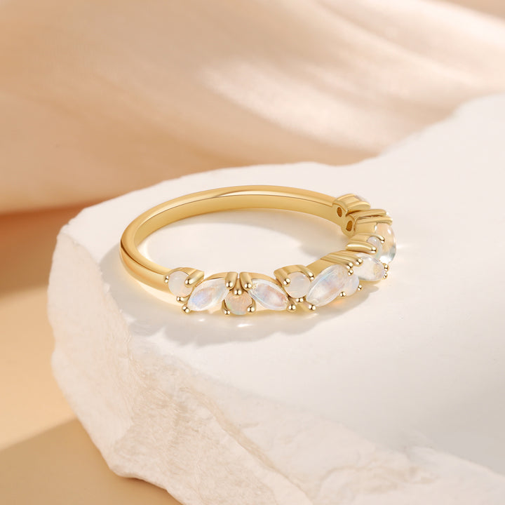 Gold Opal Stone Ring