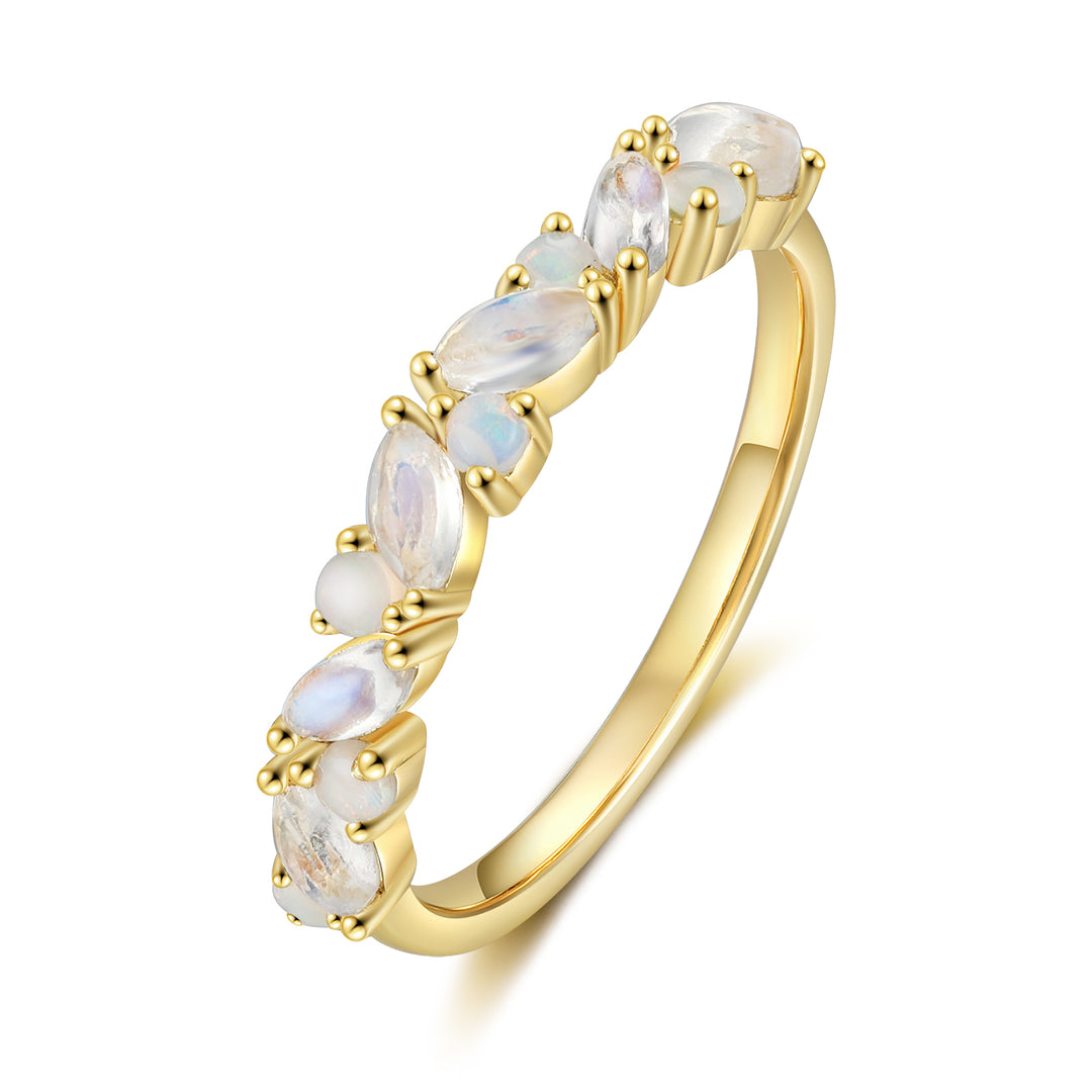 Gold Opal Stone Ring