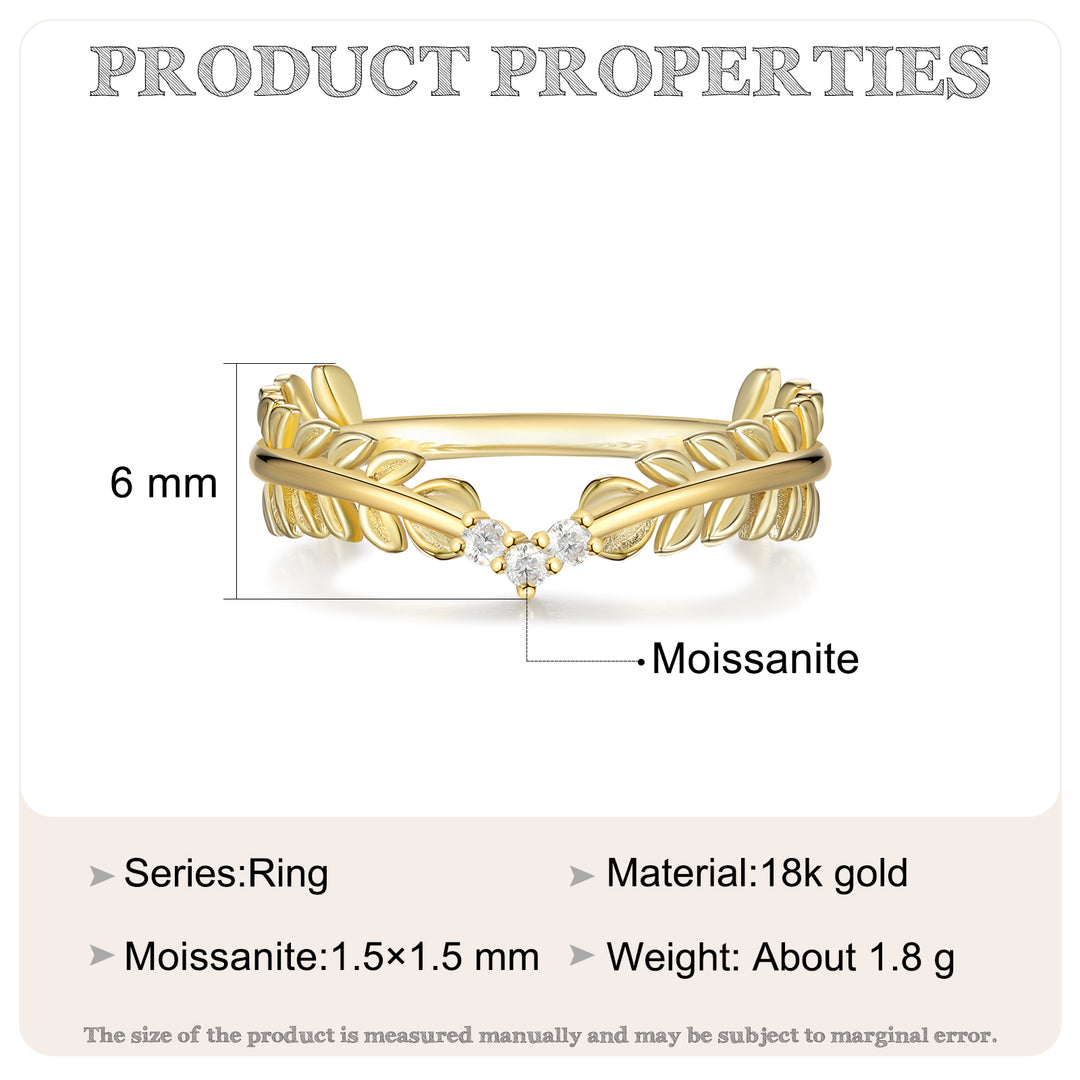 Gold Moissanite Ring