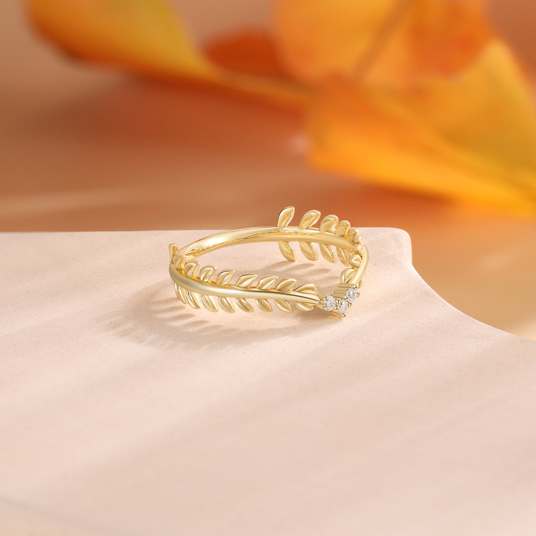 Gold Moissanite Ring