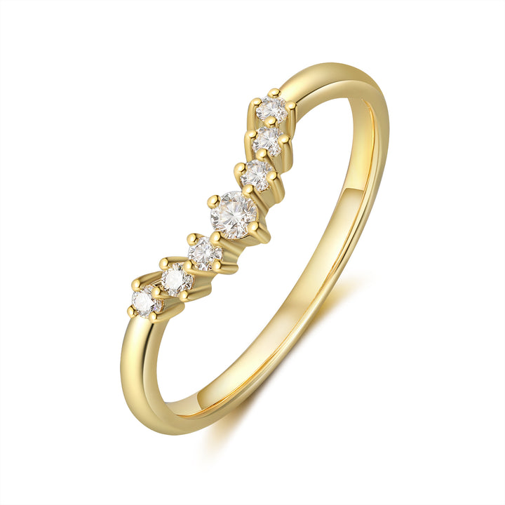 Gold Natural Moissanite Ring