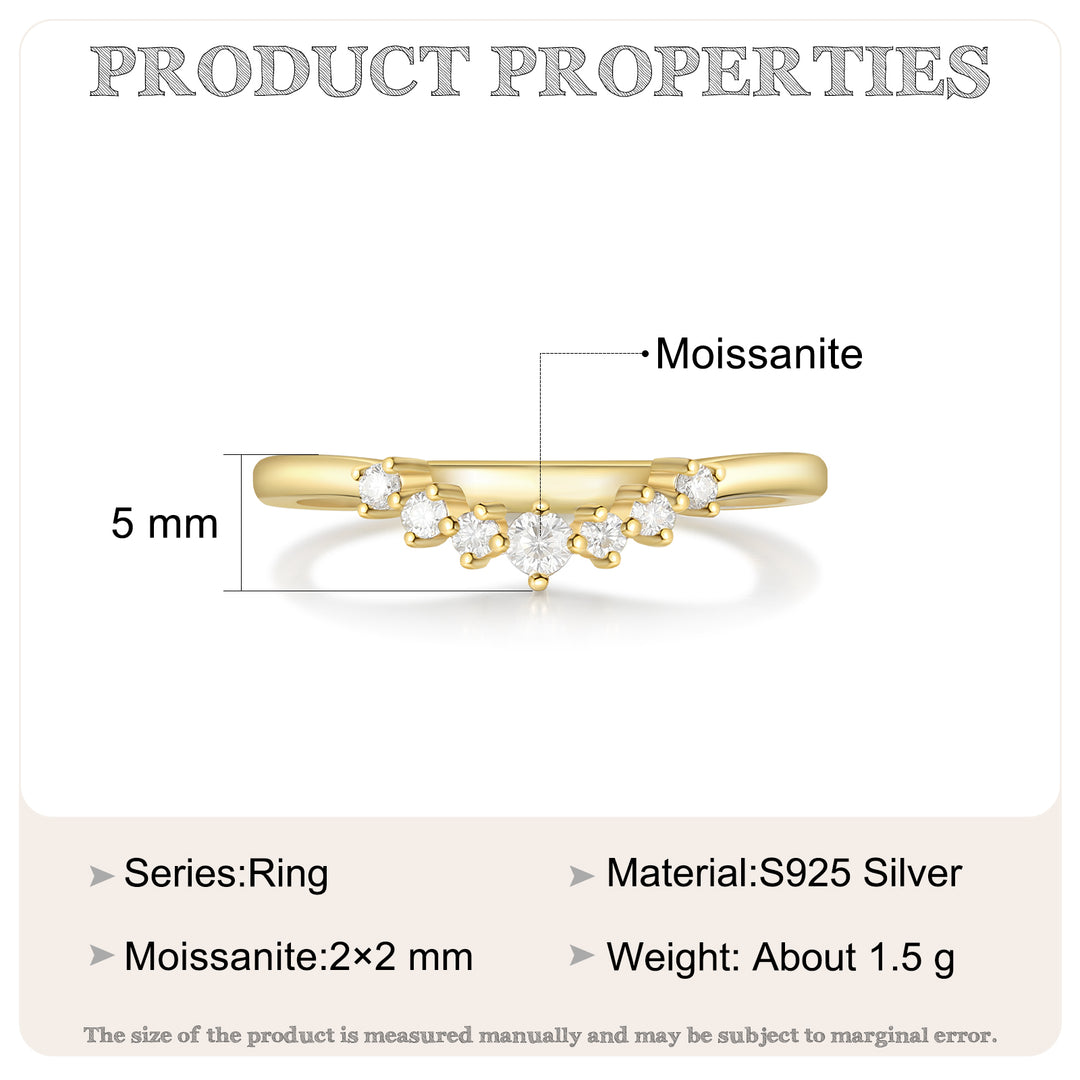 Gold Natural Moissanite Ring