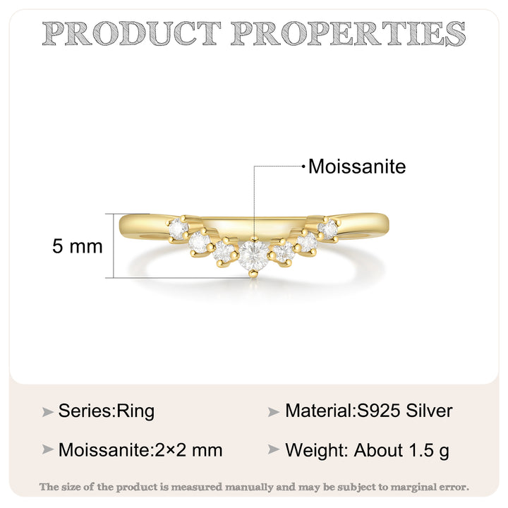Gold Natural Moissanite Ring