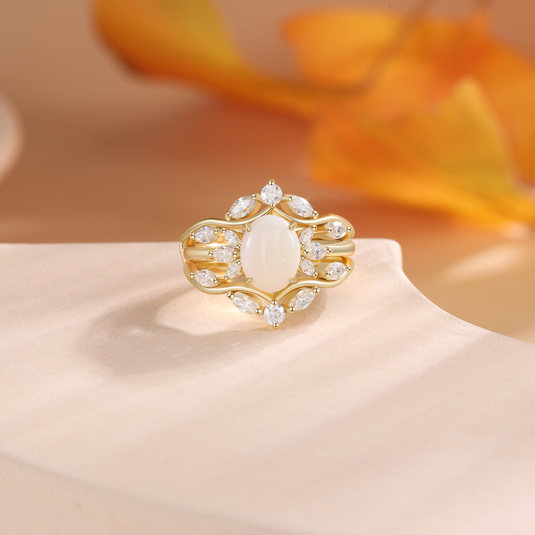 Gold Natural Opal RIng