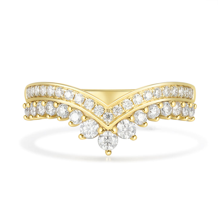 Gold Natural Moissnaite Ring