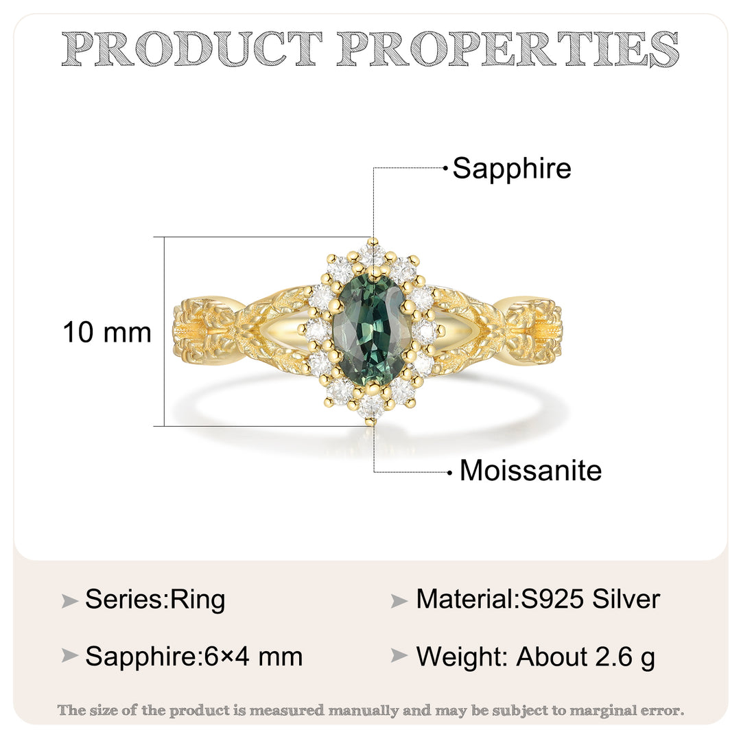Gold Natural Sapphire Ring