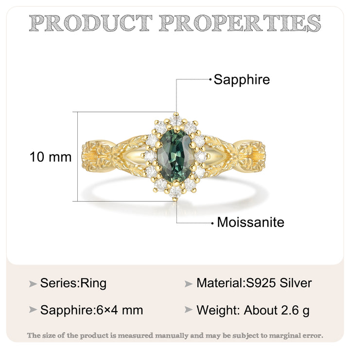 Gold Natural Sapphire Ring