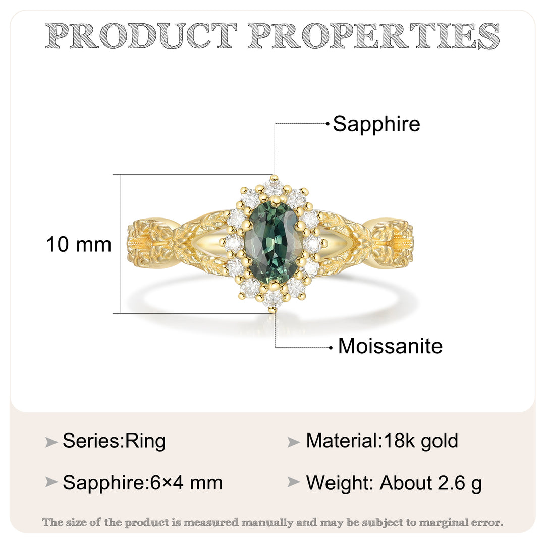Gold Natural Sapphire Ring