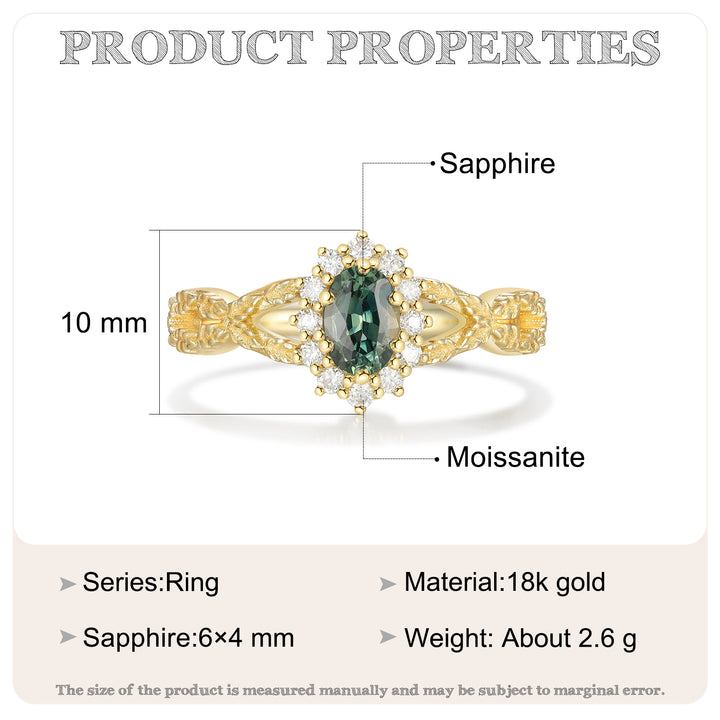Gold Natural Sapphire Ring