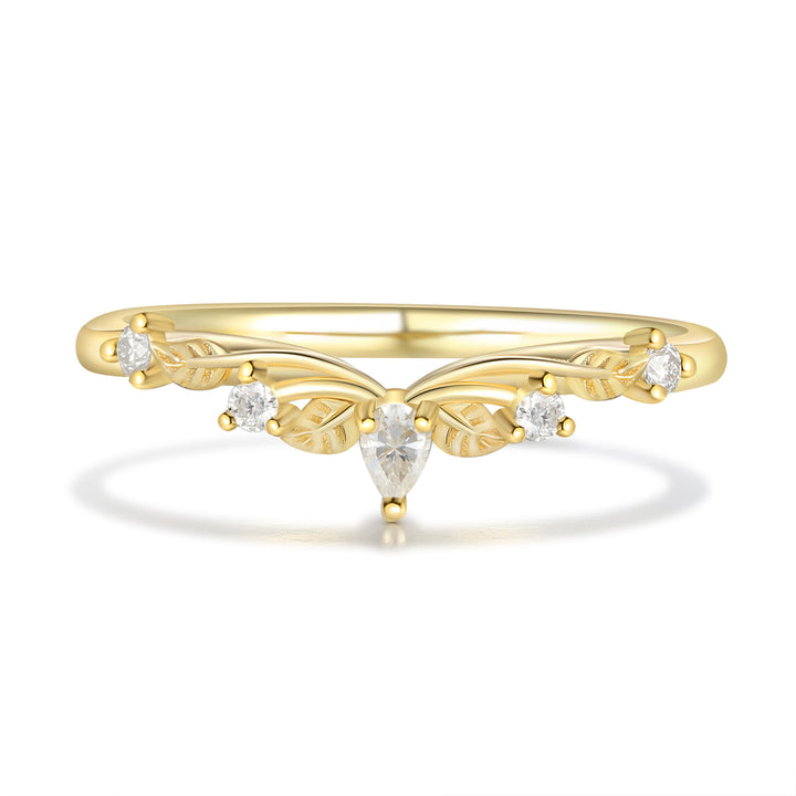 Gold Natural Moissanite Ring