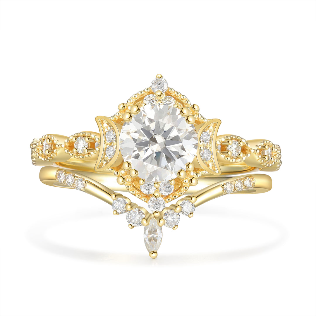 Gold Moissanite Ring