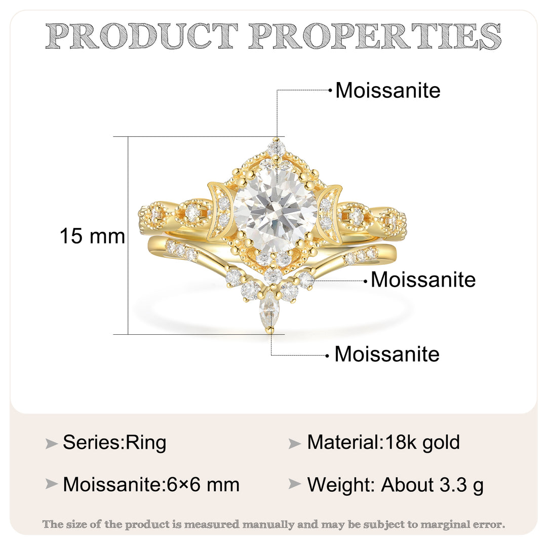 Gold Moissanite Ring