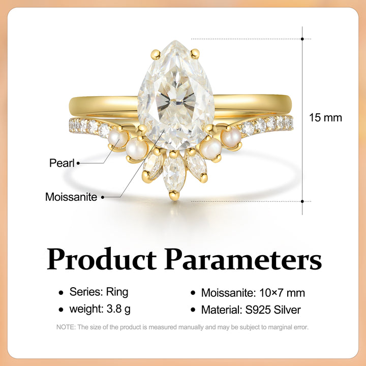 Gold Natural Moissanite Ring