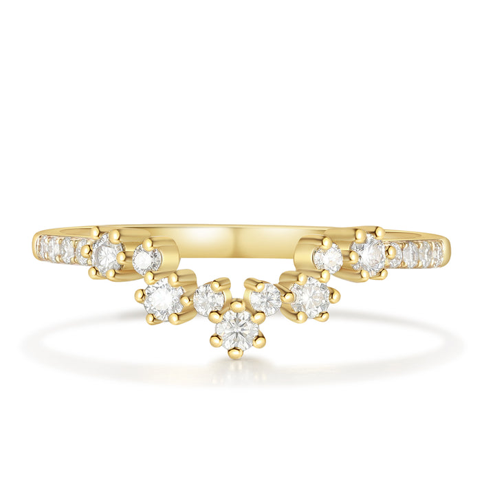 Gold Natural Moissanite Ring