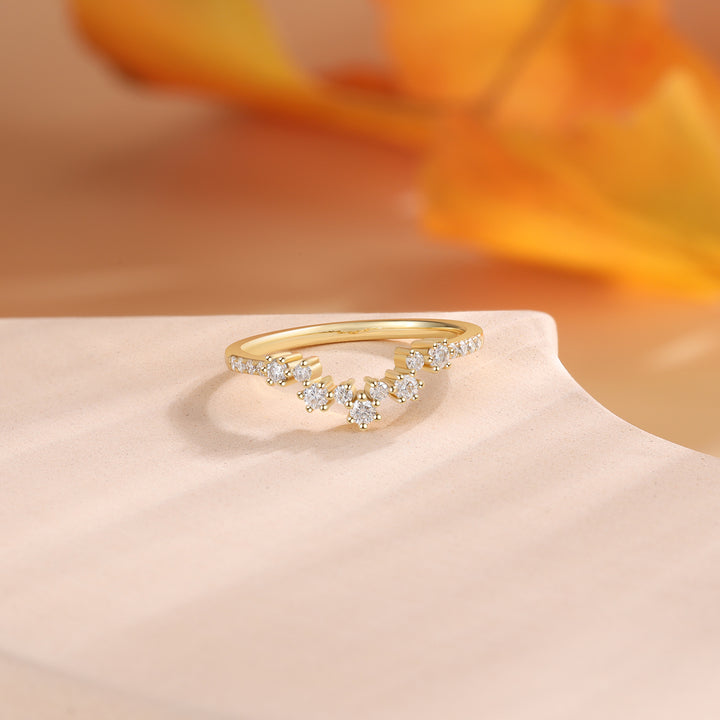 Gold Natural Moissanite Ring
