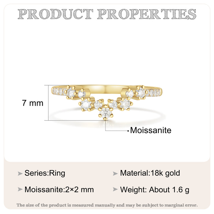 Gold Natural Moissanite Ring
