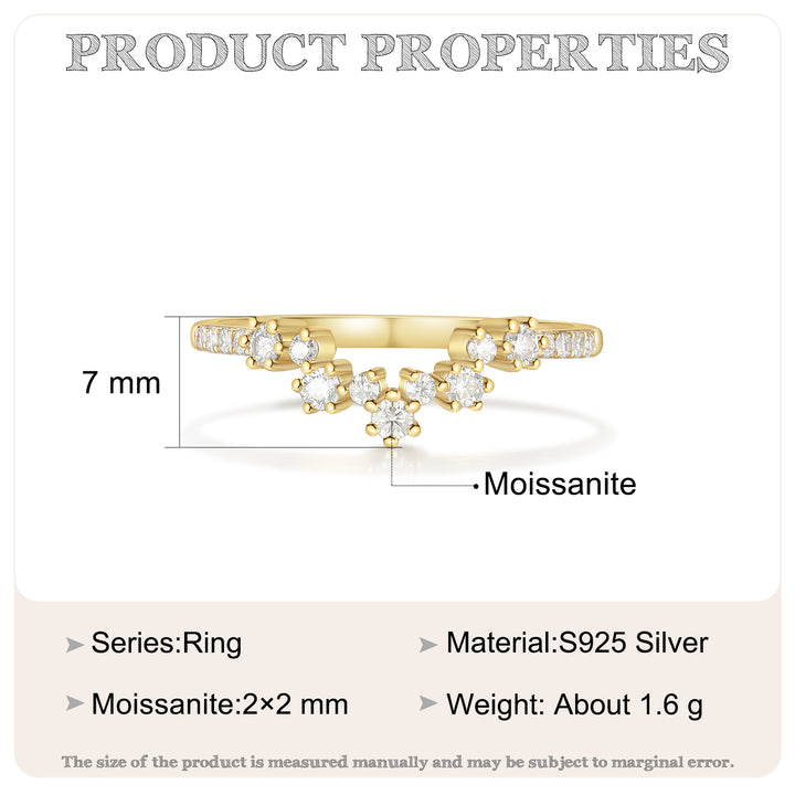 Gold Natural Moissanite Ring
