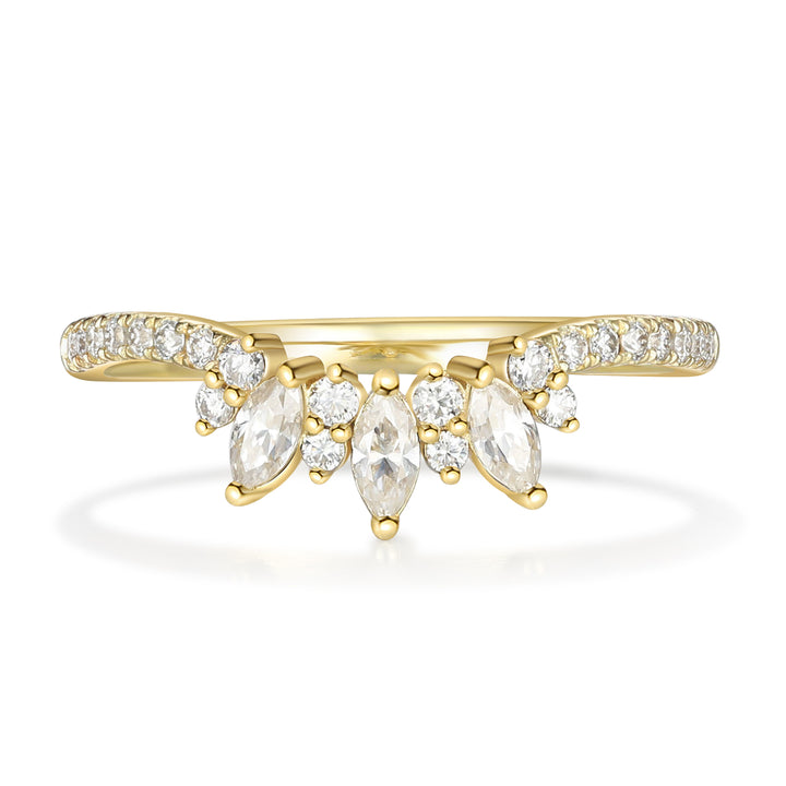 Gold Natural Moissanite Ring