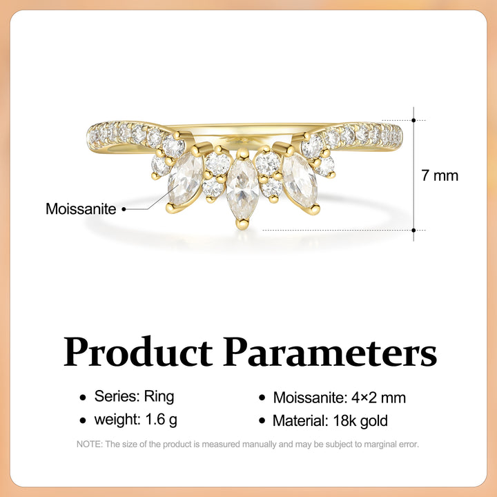 Gold Natural Moissanite Ring