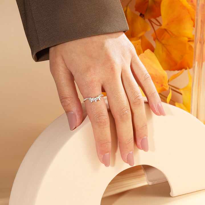 Gold Natural Moissanite Ring