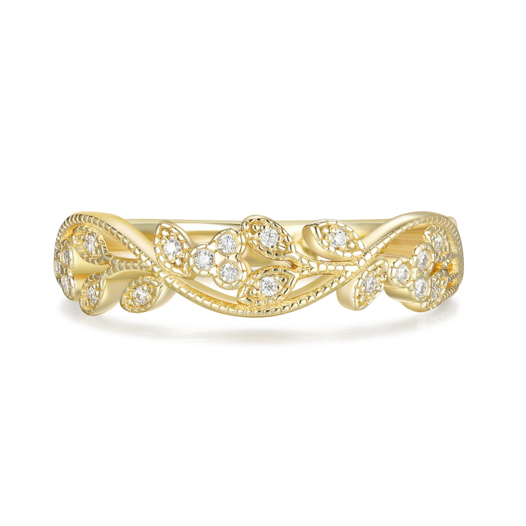 Gold Moissanite Ring