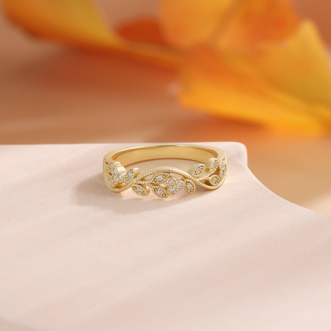 Gold Moissanite Ring