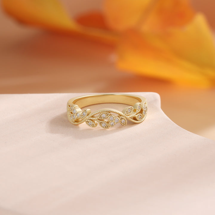 Gold Moissanite Ring