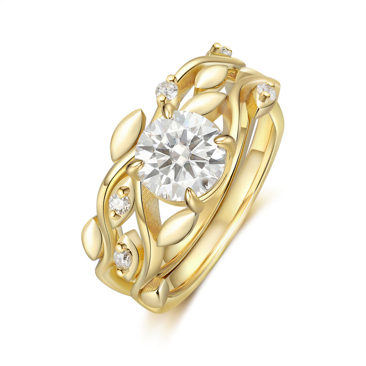 Gold Moissanite Ring