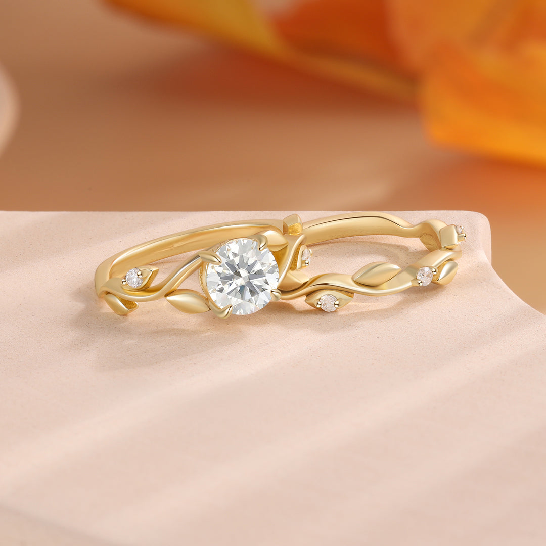 Gold Moissanite Ring
