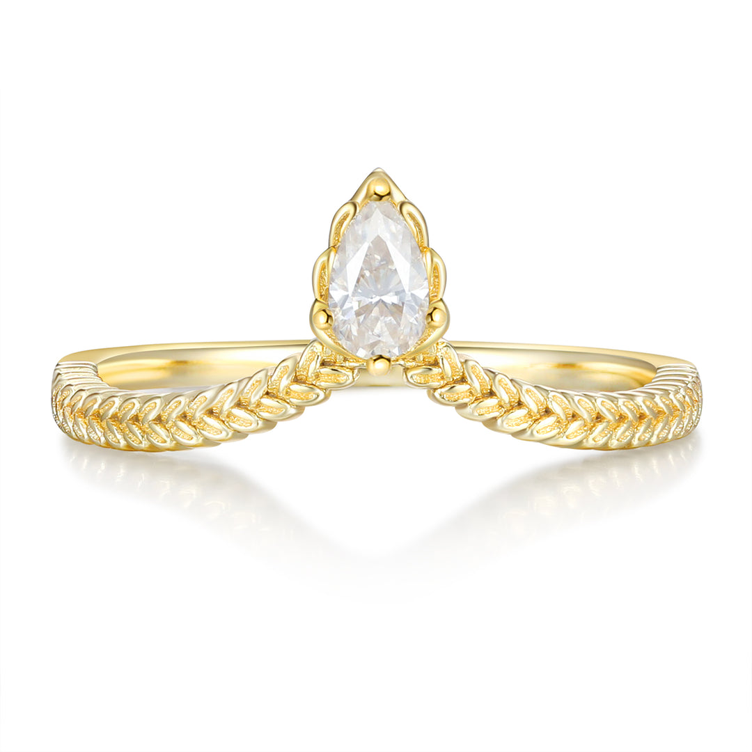 Gold Moissanite Ring