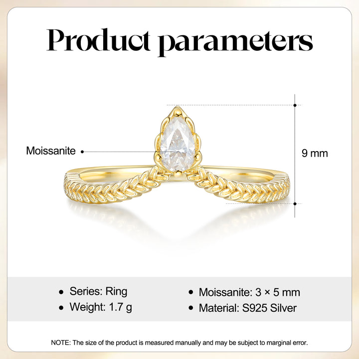 Gold Moissanite Ring