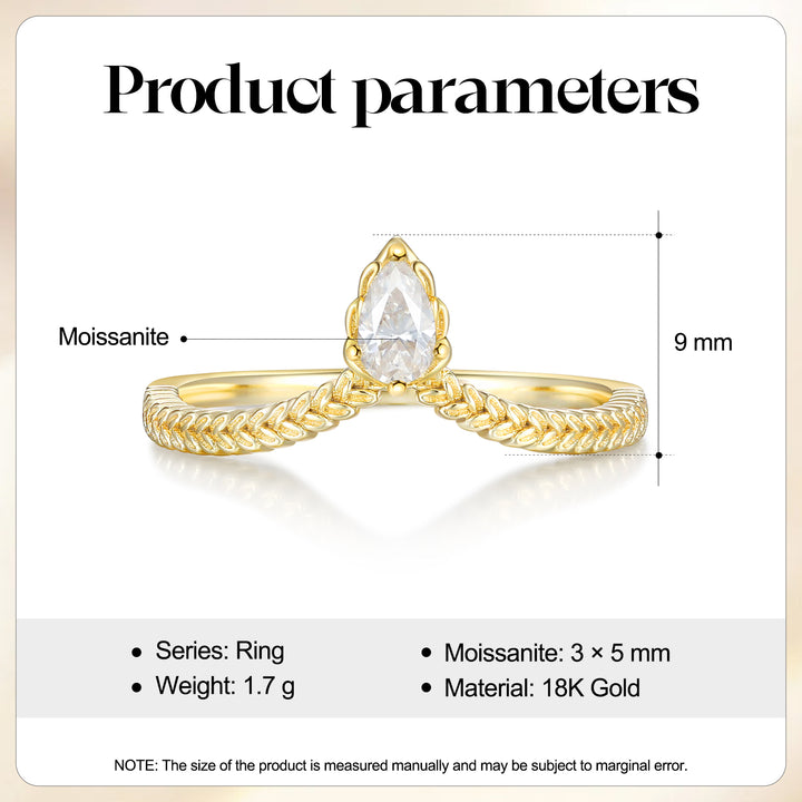 Gold Moissanite Ring