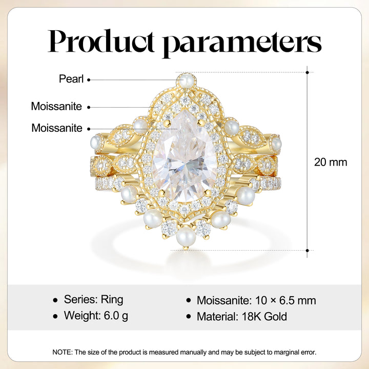 Gold Natural Moissanite Ring