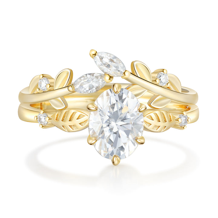 Gold Natural Moissanite Ring