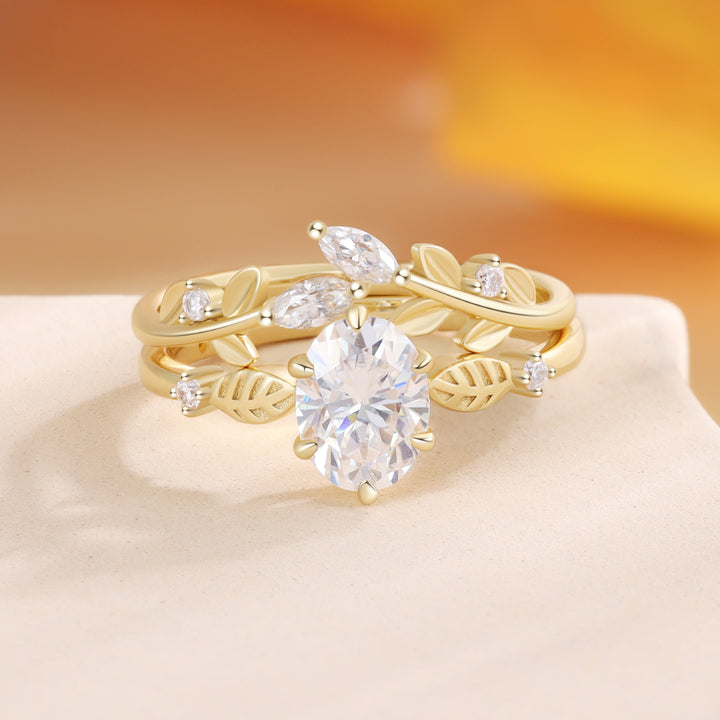 Gold Natural Moissanite Ring