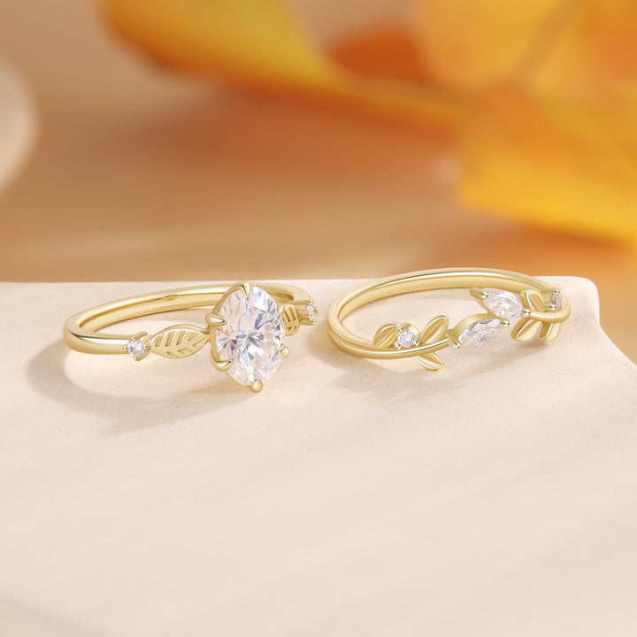 Gold Natural Moissanite Ring