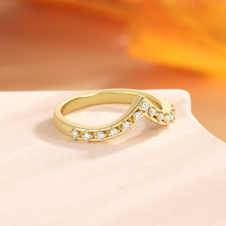 Gold Moissanite Ring
