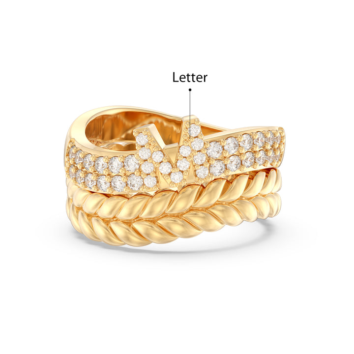 Custom Jewelry Letter Ring