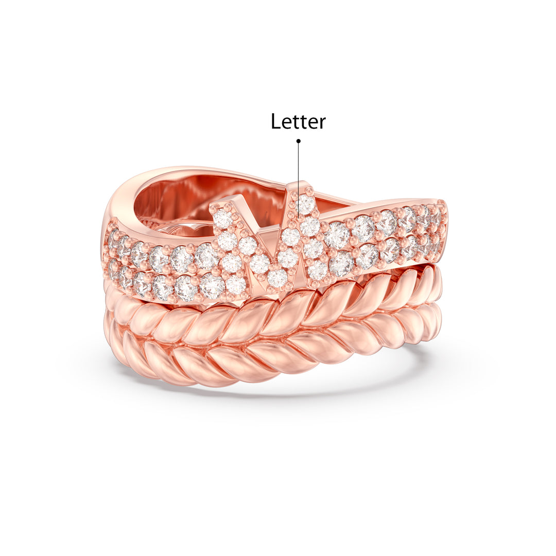 Custom Jewelry Letter Ring