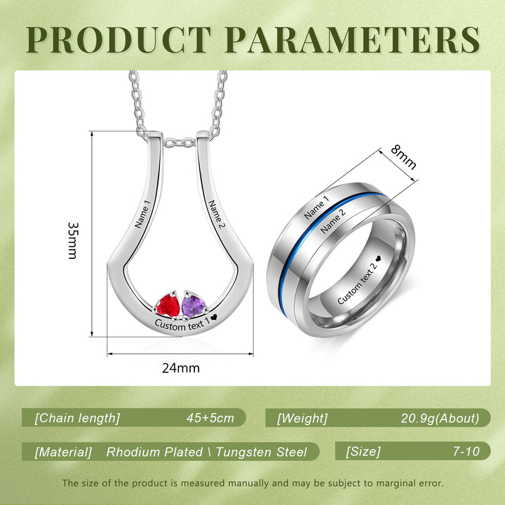 Pendant Necklace with Ring