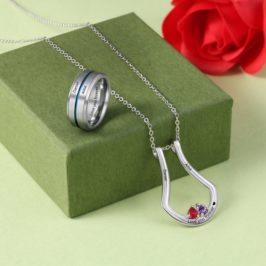 Pendant Necklace with Ring