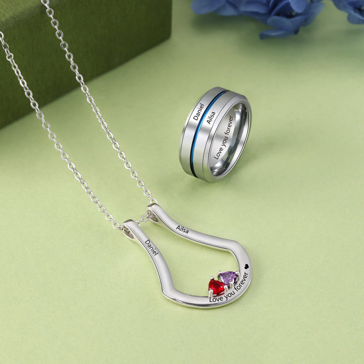 Pendant Necklace with Ring
