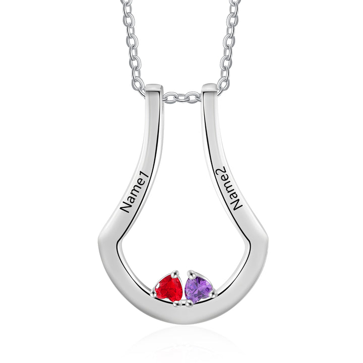Birthstone Necklace with Ring