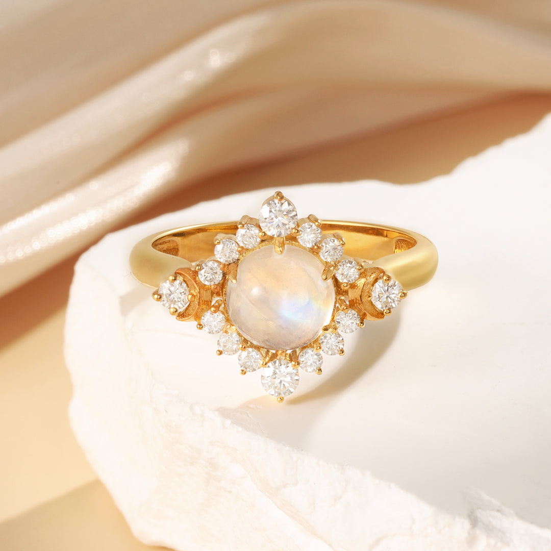 Natural Moonstone Ring