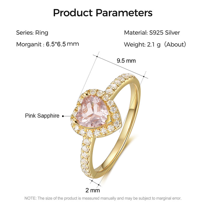 Natural Pink Sapphire Ring