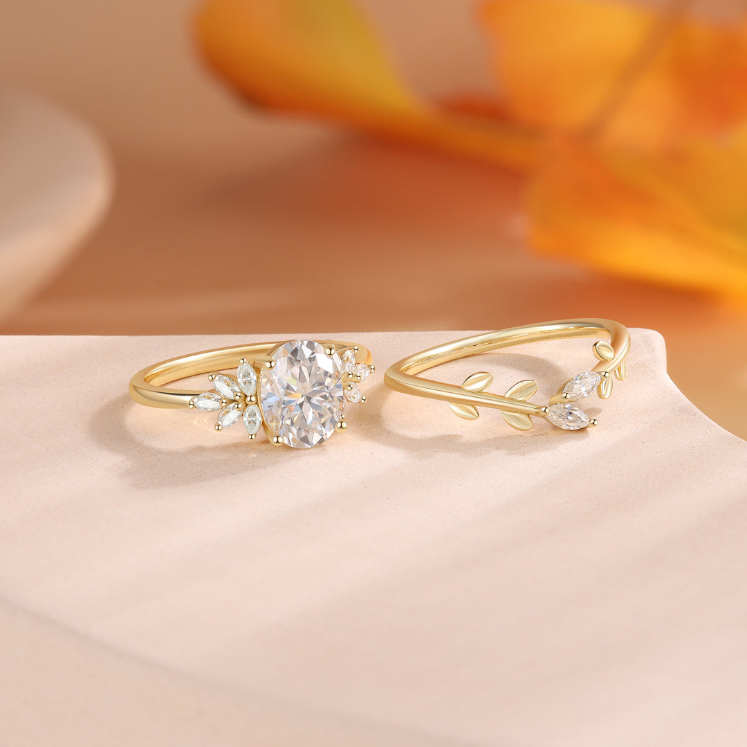 18K Gold Natural Moissanite Ring