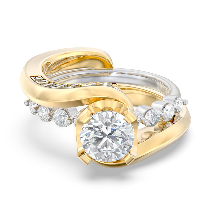Custom Couple Moissanite Ring