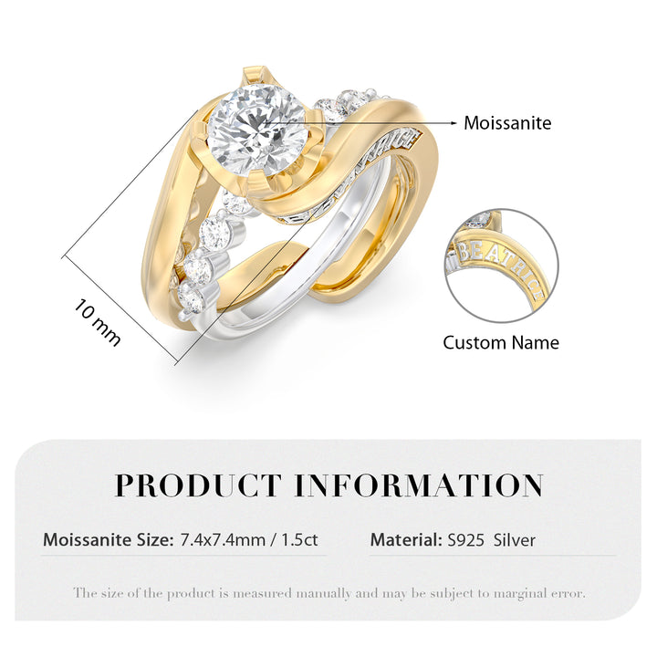 Custom Couple Moissanite Ring