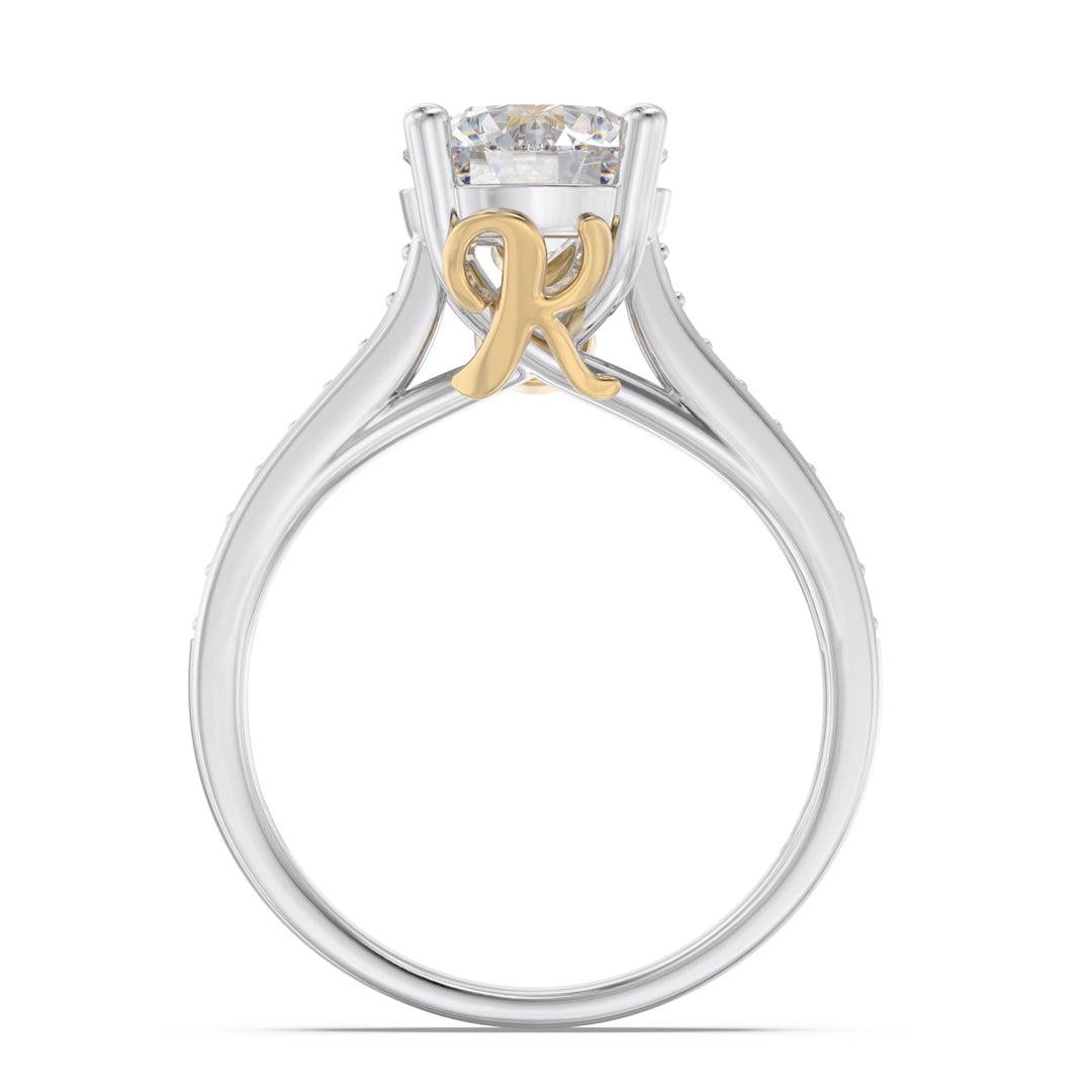 Custom 3D Moissanite Engagement Ring
