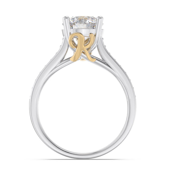 Custom 3D Moissanite Engagement Ring